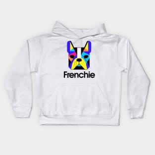 Frenchie Pop Art Dog Owner Vintage Funny French Bulldog Kids Hoodie